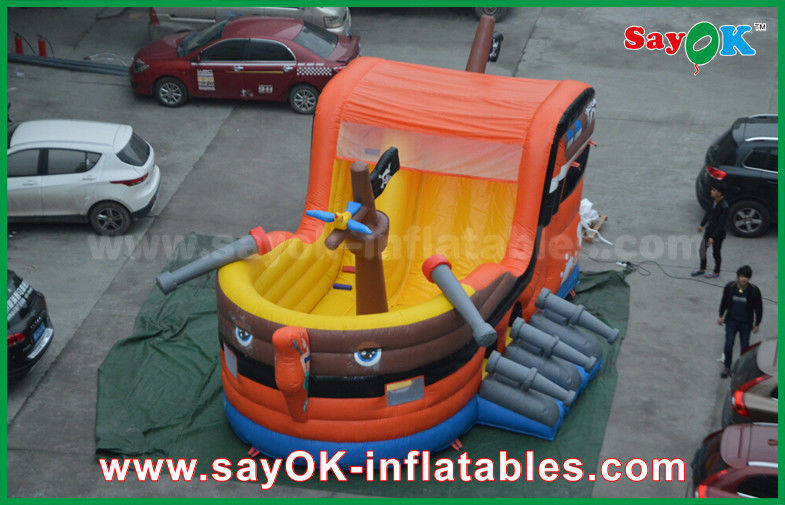 0.55 PVC Pirate Boat Bounce Inflatable Jumping Castle For Kids SGS Certification