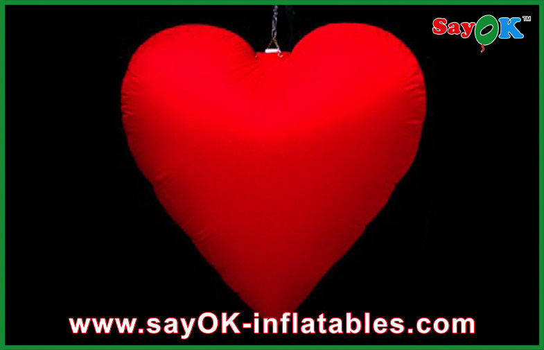Night Inflatable Led Heart Lighting Decoration For Advertising