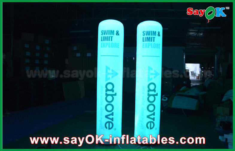 Printed Inflatable Lighting Decoration Pillar Cone Shape Balloon For State Decoration