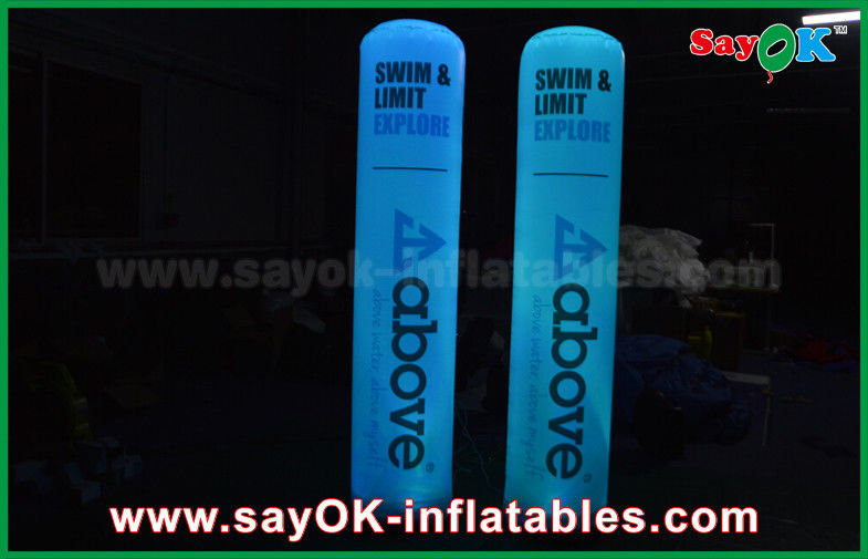 Printed Inflatable Lighting Decoration Pillar Cone Shape Balloon For State Decoration
