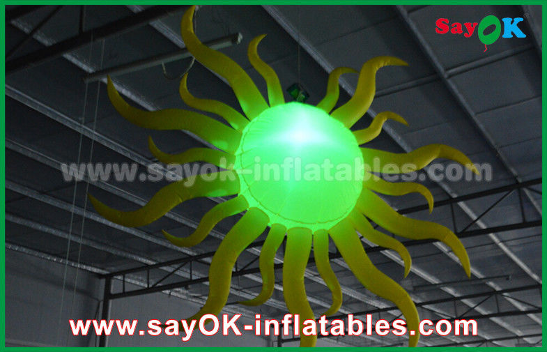 Fire - proof Inflatable Lighting Decoration , Nylon Cloth LED Lighting Ball