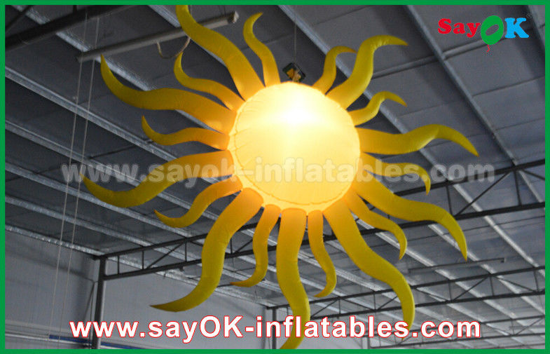 Fire - proof Inflatable Lighting Decoration , Nylon Cloth LED Lighting Ball