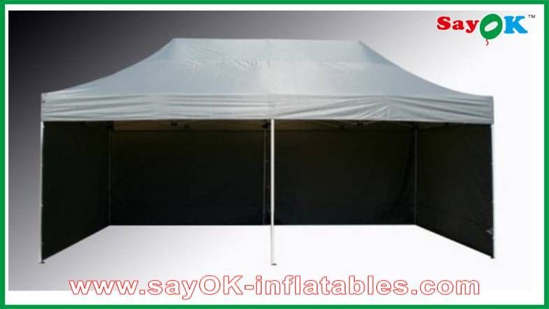L6m x W3m Gazebo Folding Tent Canopy Sun-resistant With 3 Sidewalls Iron Frames