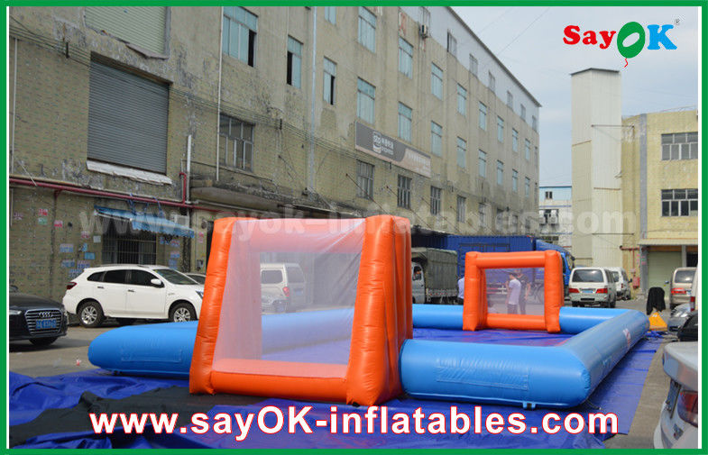 Inflatable Ball Game Word Cup PVC Inflatable Sports Games , Customized Inflatable Football Pitch