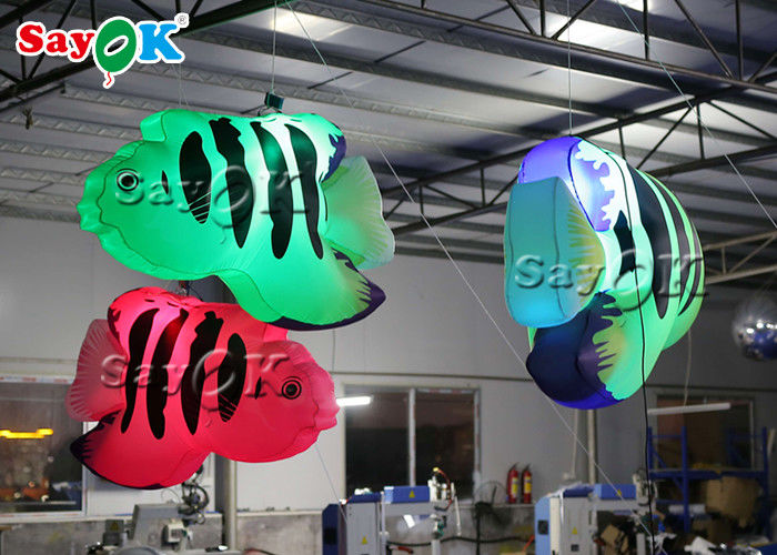 Shopping Mall Hanging Tropical Fishes 2m  Inflatable Lighting Decoration