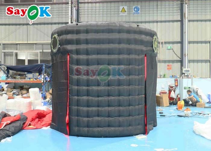Custom Black Inflatable Dome Tent Birthday Party Inflatable Led 360 Photo Booth Enclosure
