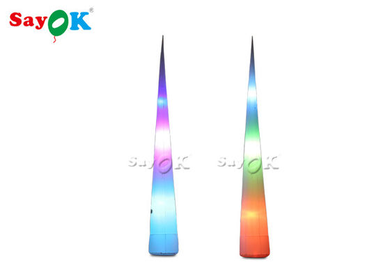 إضاءة مضخمة ملونة زخرفة LED مخروط مع منفخ للإعلان