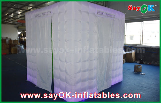 قابل للنفخ Led صور بوث خلفية خضراء قابل للنفخ صور بوث 2.5 X 2.5 X 2.5m لحفل زفاف / حدث