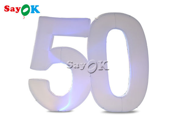 2.5m مضخات إضاءة ديكور الإعلانات تنفخ رقم 50 رسائل مع LED