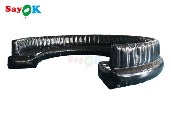 أسود محكم 0.6mm PVC نفخ أريكة الأثاث لجزء نصف دائرة
